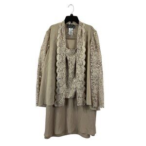 Alex Evenings Women's Tan Casual Skirt Set